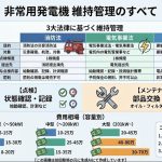 非常用発電機の『維持管理』点検とメンテナンスの違いと概算費用！